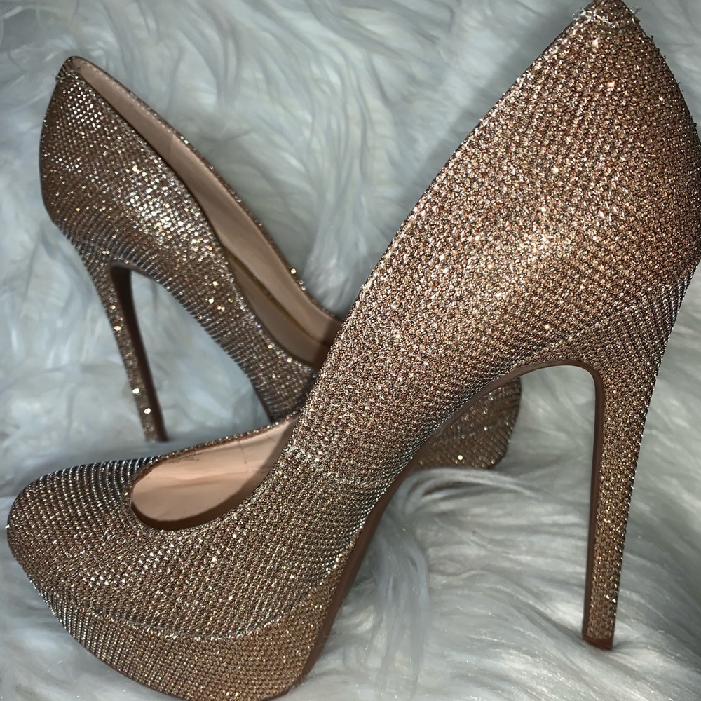 Jessica Simpson Sandrah Gold Sparkle MSH shoes